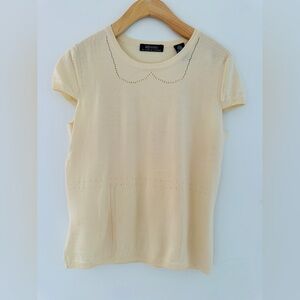 EUC vintage Lord & Taylor Cap Sleeve Merino Wool Sweater